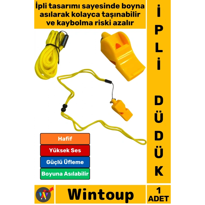 #Düdük Premium Hafif Kamp Outdoor Dağcılık Avcılık Köpek Eğitimi Futbol Basketbol Voleybol Yüzme Atletizm Hakem Maç Antrenman Yüksek Sesli Güçlü Üflemeli Boyuna Asılabilir İpli Düdük