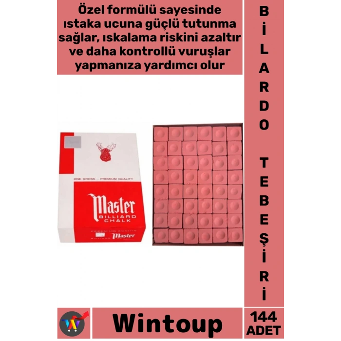 #BilardoProfesyonel Arkadaş Grup Eğlenceli Cafe Bar Ev Ortamı Turnuva Oyun Salonu Billiard Yüksek Tutuş Gücü Tozlanma Iskalama Önleyici Dengeli Vuruş Net Görüş Kırmızı Bilardo Istaka Tebeşiri 144 Adet