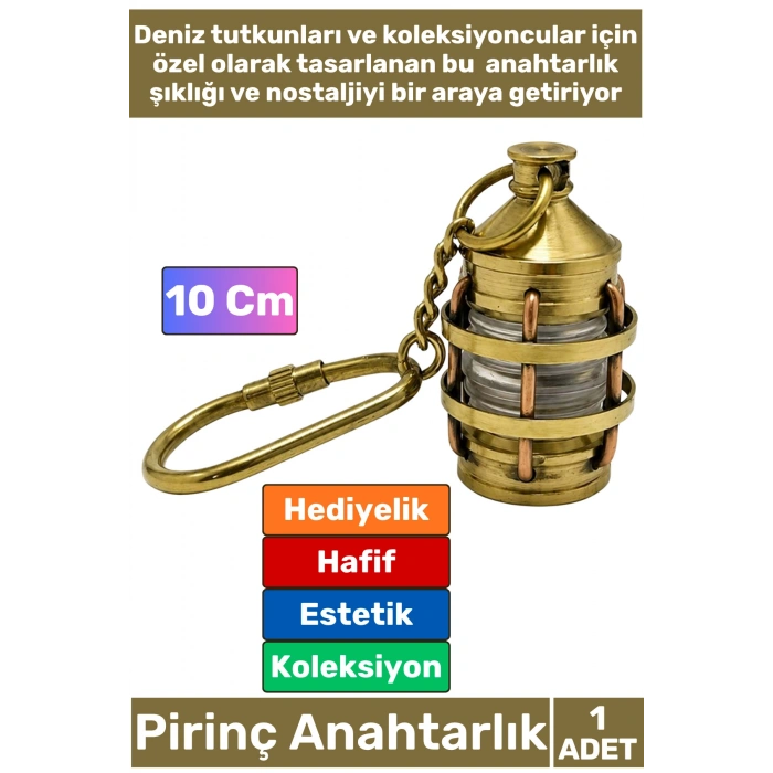 #Anahtarlık Özel Üretim Denizci Temalı Marin Sevgili Babalar Öğretmenler Günü Dekoratif Hediyelik Koleksiyon Estetik Antika Görünümlü Pirinç Gemi Feneri Tasarımlı Anahtarlık 10 Cm