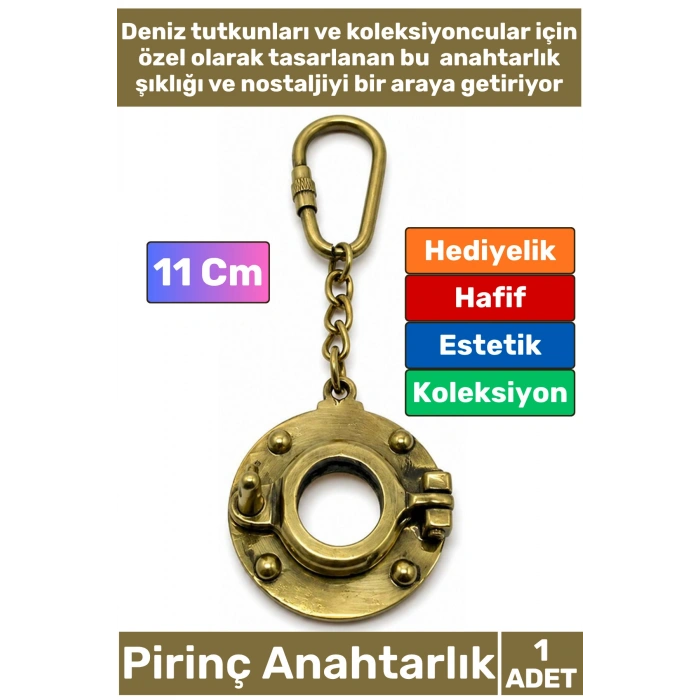 #Anahtarlık Özel Üretim Denizci Temalı Marin Sevgili Babalar Öğretmenler Günü Dekoratif Hediyelik Koleksiyon Estetik Antika Görünümlü Pirinç Lumbuz Tasarımlı Anahtarlık 11 Cm