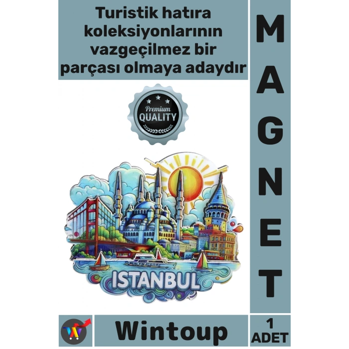 #Magnet Katmanlı Şık Şehir Silüeti Tasarım Üç Boyut Buzdolabı Hediyelik Ahşap İstanbul Temalı Magnet