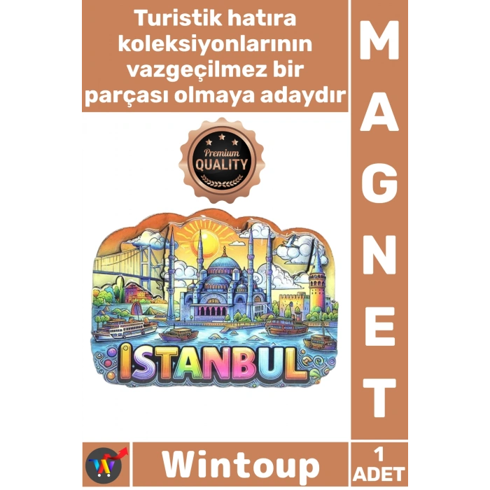 #Magnet Dekoratif Buzdolabı Hatıra Şehir Silüeti Katmanlı Hediyelik Şık Ahşap İstanbul Temalı Magnet