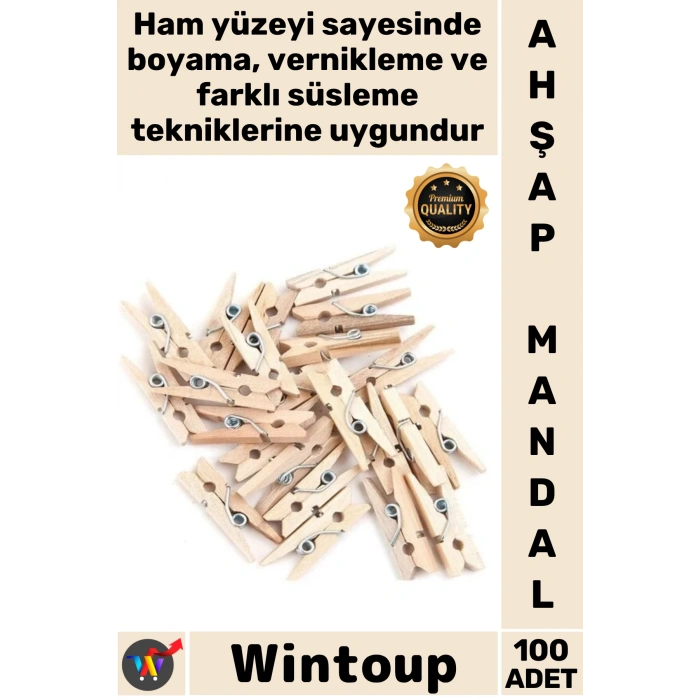 #Mandal Doğal Fotoğraf Askısı Hediyelik Süsleme Nikah Bebek Şekeri Ahşap Mini Ham Mandal 100 Adet