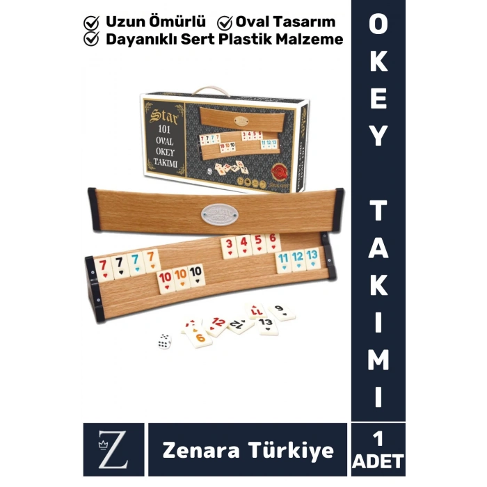 Aile Ev Arkadaş Kahve Cafe Oyun Dayanıklı Kaymaz Antibakteriyel Açık Renk OVAL 101 OKEY TAKIMI