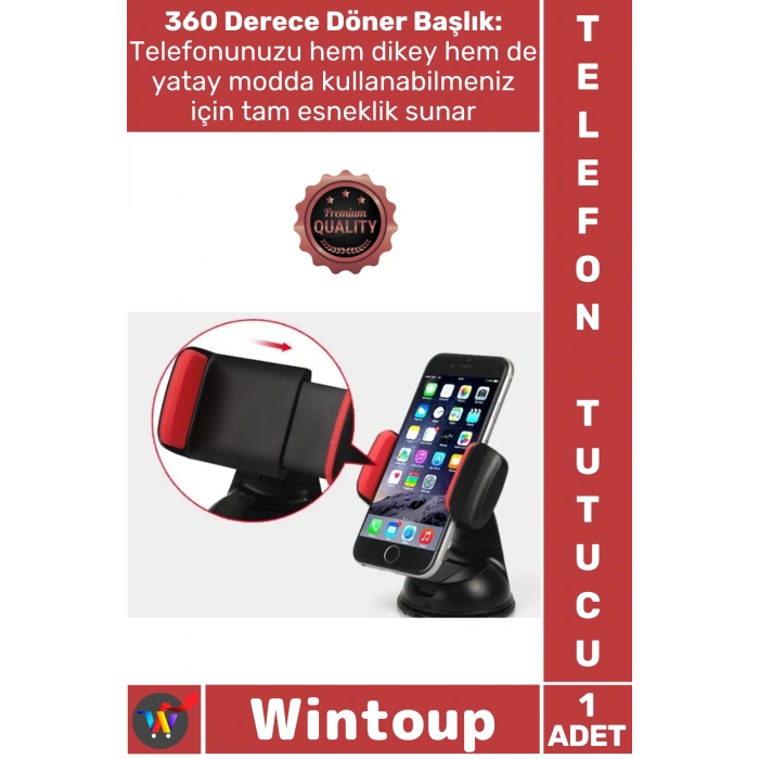 #TelefonTutucu Sürüş Güveni Navigasyon Destekli Araç İçi Torpido Cam Vakumlu Kısa Boy Telefon Tutucu