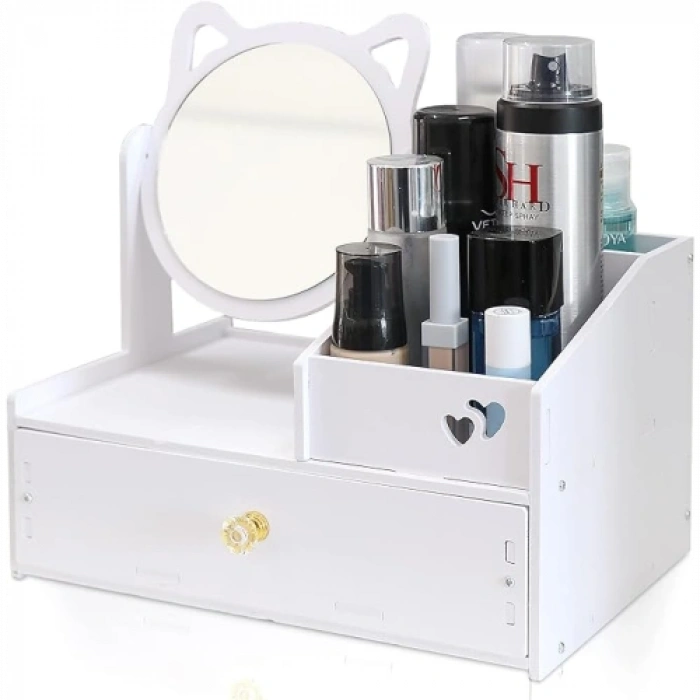 Aynalı Kozmetik Organizer Masası