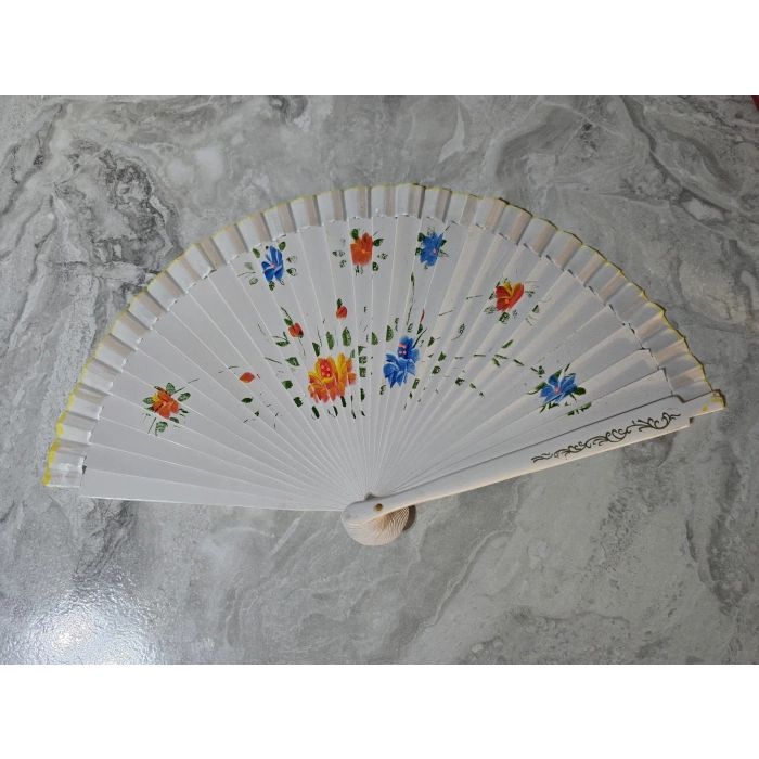 Bambu Çift Taraflı Yelpaze Karışık Renkler 12li Paket