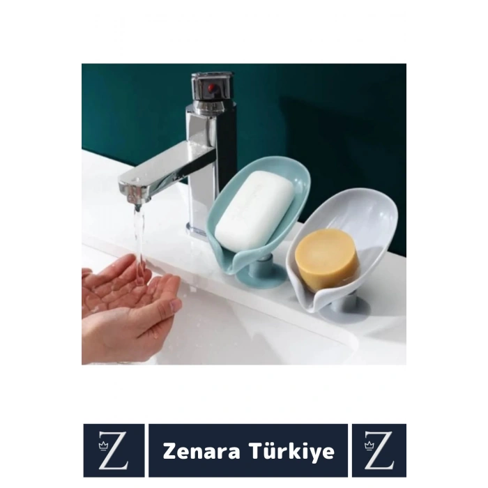 Banyo Mutfak Lavabo Sabun Sünger Montajsız Su Giderli Küflenme Kuruma Koku Önleyen Vantuzlu SABUNLUK