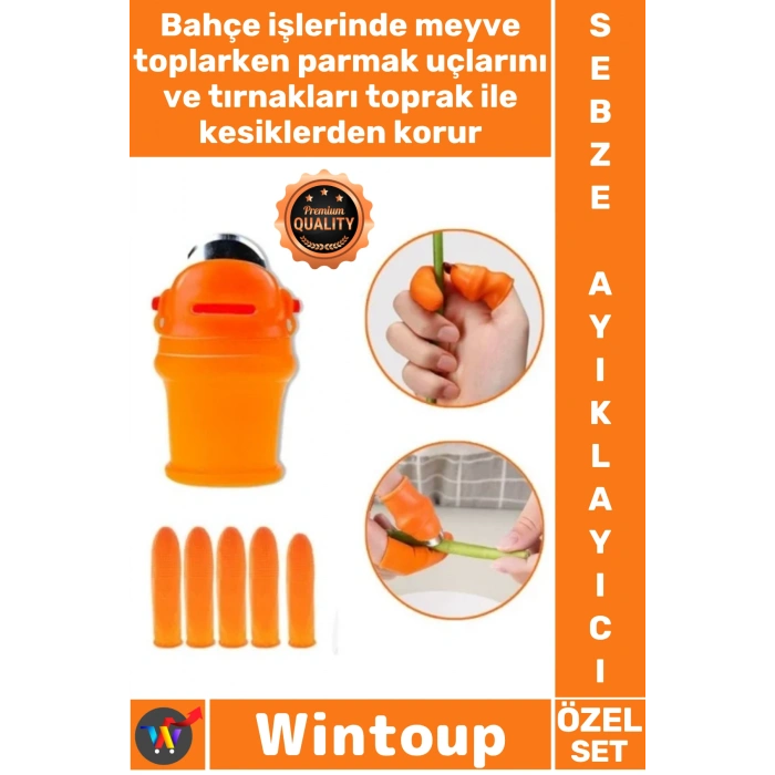 #SebzeAyıklayıcı Silikon Meyve Soyucu Bahçe Eldiven Pratik Şık Baş Parmak Sebze Ayıklayıcı Set Kadın