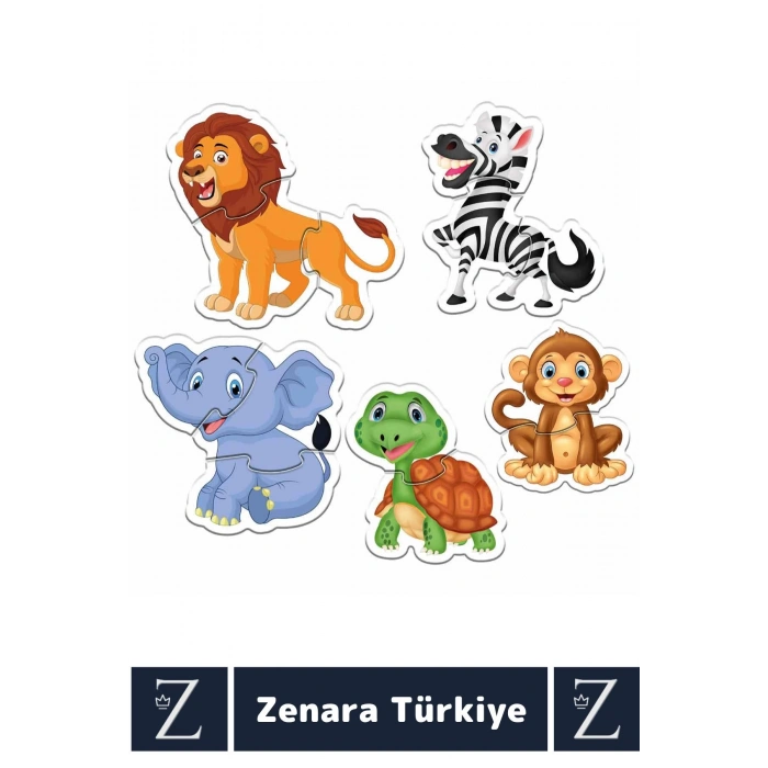 Bebek Gelişim Görsel Algı Düşünme Beceri Gelişimi Eğitici BABY PUZZLE-ORMAN HAYVANLARI