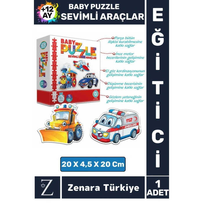 Bebek Gelişim Görsel Algı Düşünme Beceri Gelişimi Eğitici BABY PUZZLE-SEVİMLİ ARAÇLAR