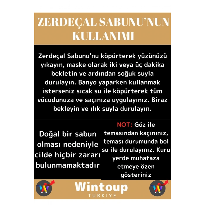 Bitkisel %100 Saf Saç Cilt Vücut Kullanımına Uygun Tonik Etkili Zerdeçal Sabunu 5li