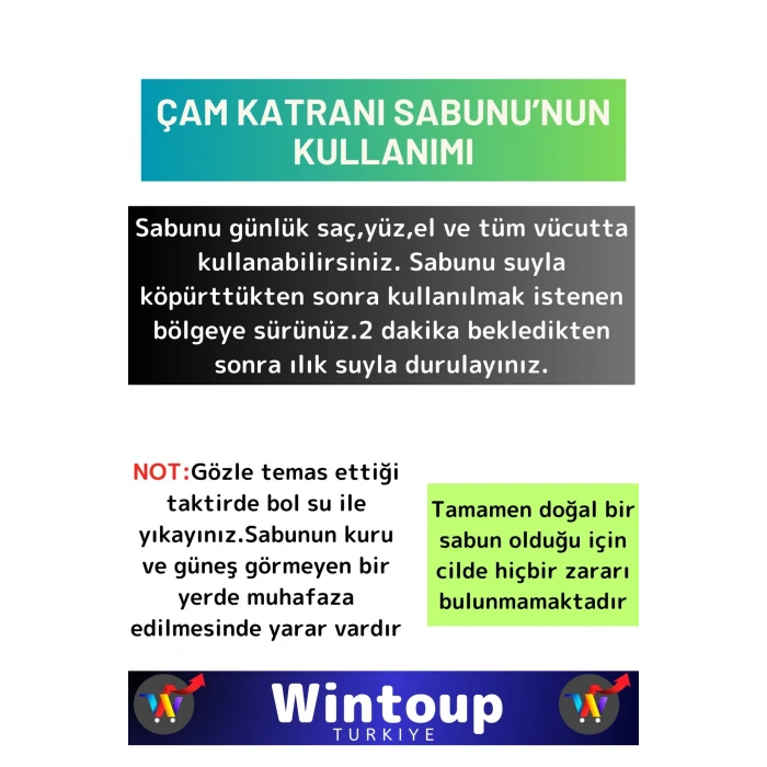 Bitkisel Güzel Kokulu Çam Katranı Sabunu Doğal Üretim Tüm Cilt Tipleri İçin Uygun 5 Adet