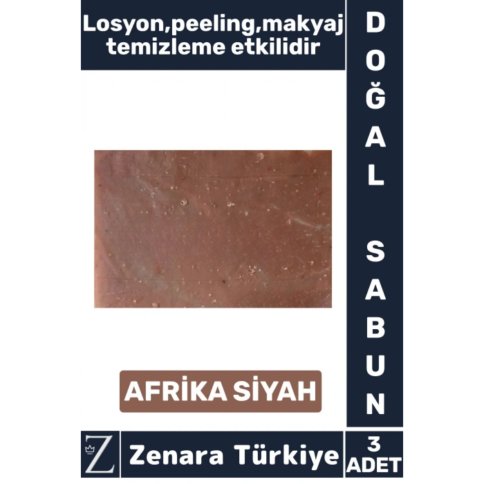 Bitkisel Organik %100 Doğal Saç Yüz Vücut El Kullanım Cilt Losyon Peeling Sabun AFRİKA SİYAH 3 Adet