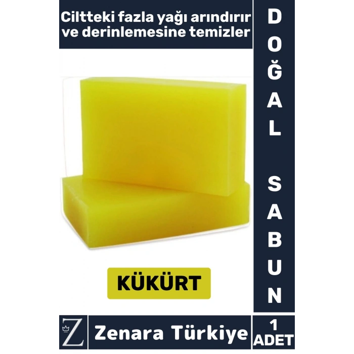 Bitkisel Organik %100 Doğal Saç Yüz Vücut El Kullanım Yağ Arındırıcı Cilt Temizleyici Sabun KÜKÜRT