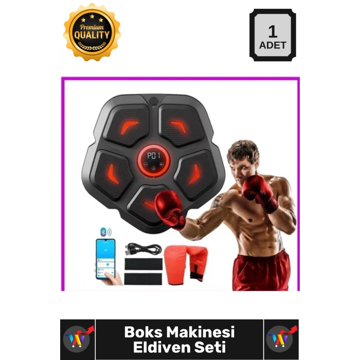 #Boks Akıllı Müzikli Bluetooth Dijital Hedef Seti Duvara Yapıştırılabilir Eldivenli Boks Makinesi