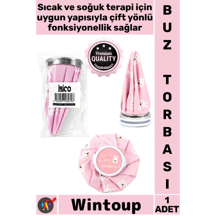 #Buz Pembe Şık Tavşan Desenli Sızdırmaz Kapaklı Sıcak Soğuk Tutma Yeniden Kullanılabilir Buz Torbası