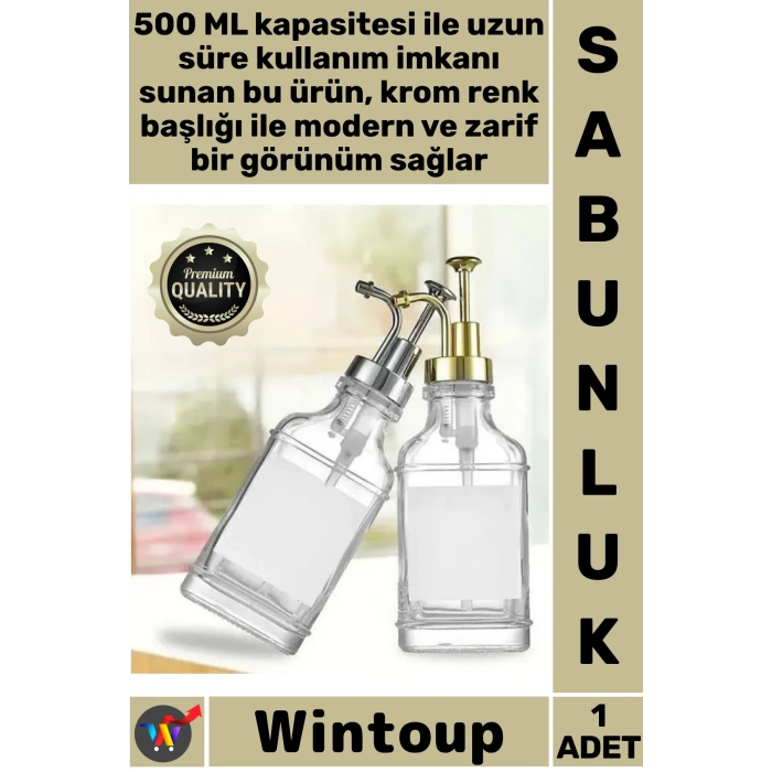 Cam Sıvı Sabunluk Losyonluk Krom