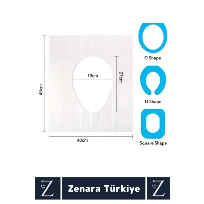 Çanta Boy AVM Tuvalet Günlük Tek Kullanımlık Hijyenik Tam Kaplama Klozet Kapak Poşeti 50 Adet