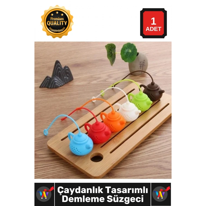 #Süzgeç Silikon Bitki Çayı Demleyici Isıya Dayanıklı Süzgeç Çaydanlık Tasarımlı Çay Demleme Süzgeci
