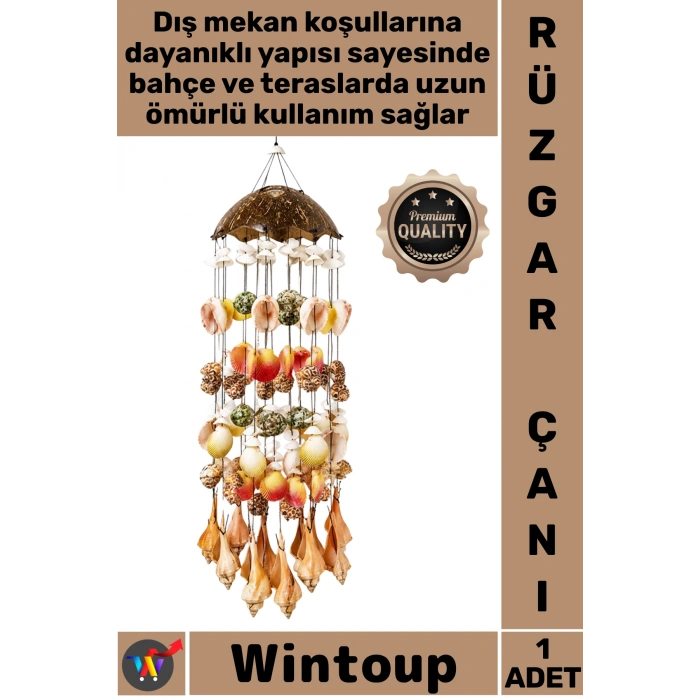 Coconat Deniz Kabuğu Rüzgar Çanı No:1145