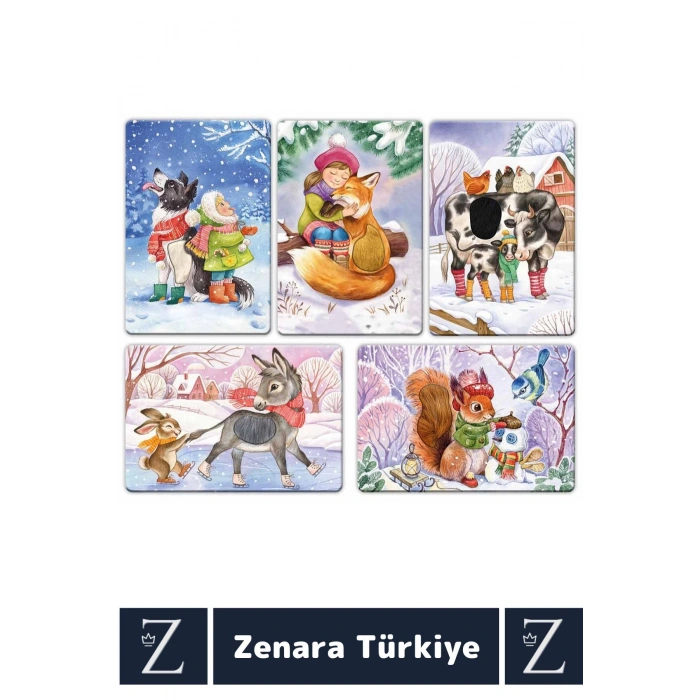 Çocuk Duyusal Gelişim Görsel Algı Mevsim Öğretici Eğlenceli DOKUN-HİSSET-TANI KIŞ EĞİTİM KARTLARI