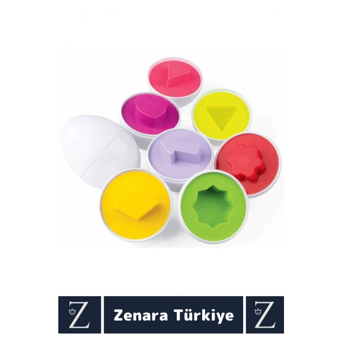 Çocuk Eğitici Düşünme Görsel Algı Eşleştirme Becerisi Geometrik Şekiller YUMURTA EŞLEME Oyunu 15li