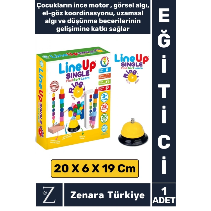 Çocuk Eğitici Görsel Algı Geometri Renk Bilgisi Öğrenim Eğlenceli Zilli İpe Çubuğa Boncuk Dizme Oyun