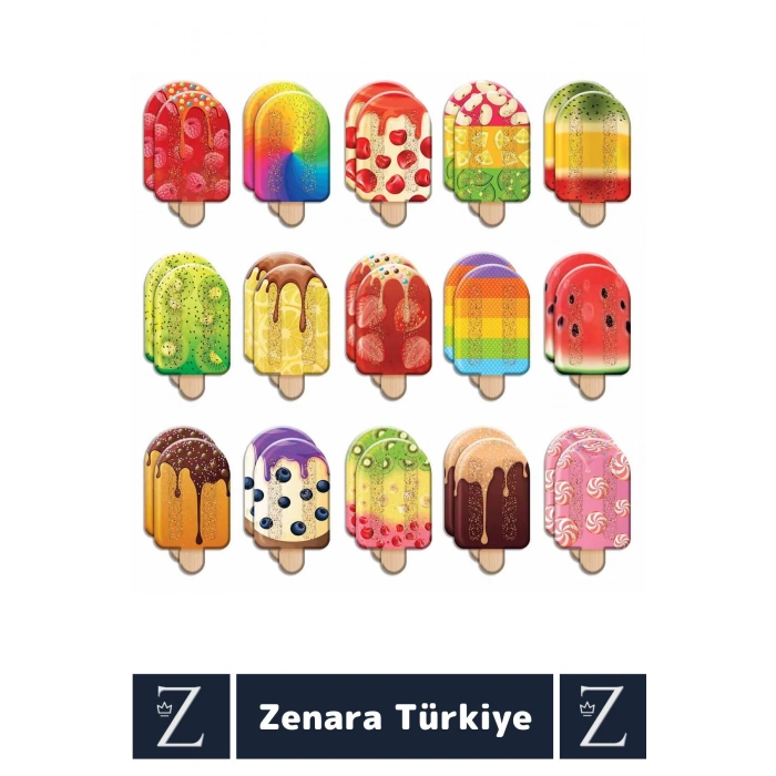 Çocuk Eğitici Hafıza Güçlendirici Renk Şekil Öğrenimi Eğlenceli Öğretici Oyun DONDURMA EŞLEŞTİRME