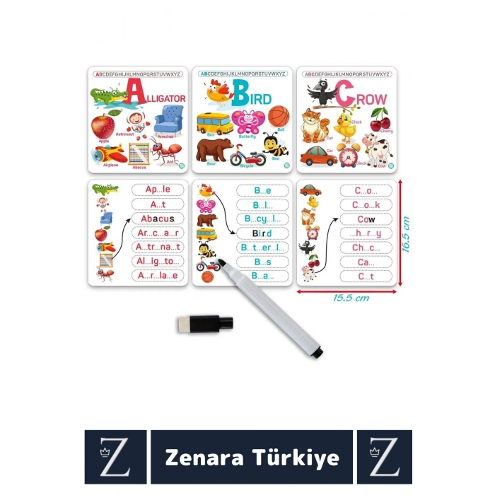 Çocuk Eğitici İngilizce Dil Bilgisi Gelişimi Hayvan Meyve Sebze Nesne Tanıma İNGİLİZCE ALFABE