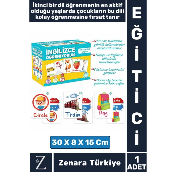 Çocuk Eğitici İngilizce Öğrenimi Ön Hazırlık Dil Gelişimi Konuşma Eğlenceli İNGİLİZCE ÖĞRNİYORUM