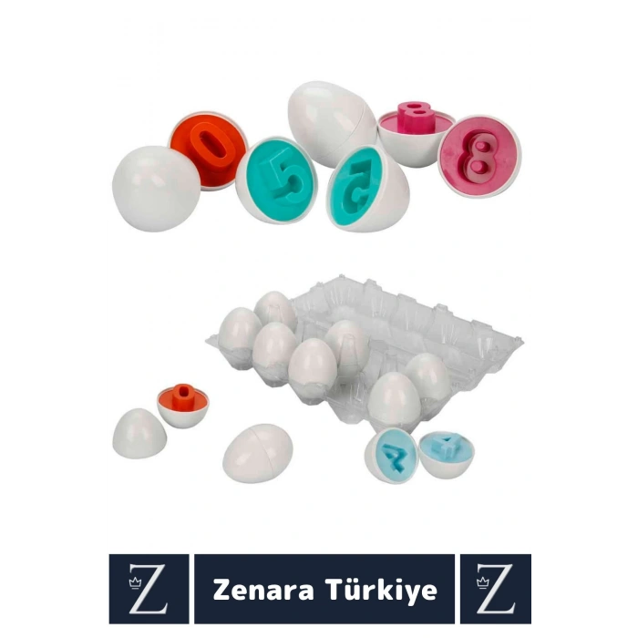 Çocuk Eğitici Motor Beceri Düşünme Görsel Algı Zeka Gelişimi Eğlenceli SAYILAR 10lu YUMURTA EŞLEME