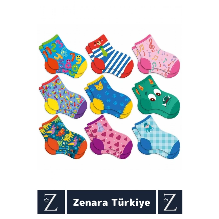 Çocuk Eğitici Zeka El Göz Koordinasyonu Dikkat Geliştirici Eğlenceli Eşleştirme Oyunu-KAYIP ÇORAPLAR