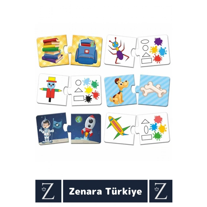 Çocuk Eğitici Zeka Geliştiren Mantıklı Düşünme Bağlantı Kurma İletişim Eğlenceli Oyun CONNECT Puzzle