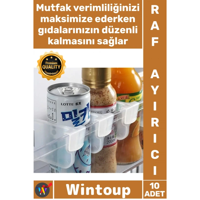 #RafAyırıcı Mutfak Kiler Düzenleyici Dolap İçi Organizer Çok Amaçlı Buzdolabı Raf Ayırıcı 10 Adet