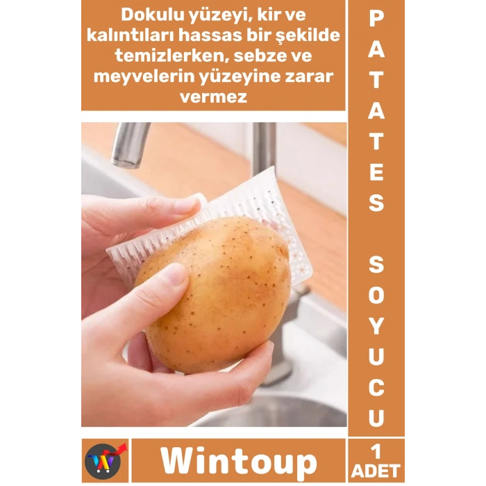 #Fırça Pratik Şeffaf Kompakt Hijyenik Çok Amaçlı Sebze Meyve Temizleme Patates Soyma Fırçası