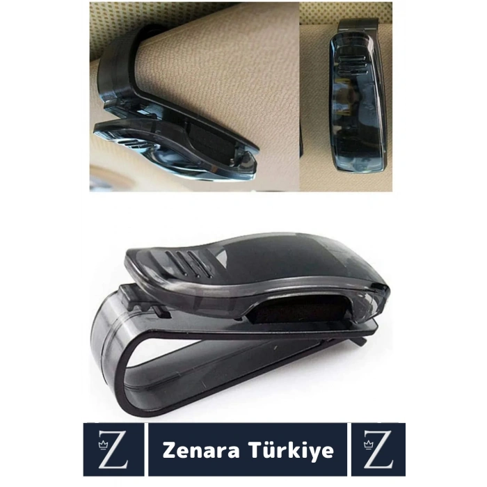 Dayanıklı Araç İçi Tüm Güneşlikler Hasar Önleyici Kart Ehliyet Ruhsat Gözlük Tutacağı Klips 2 Adet