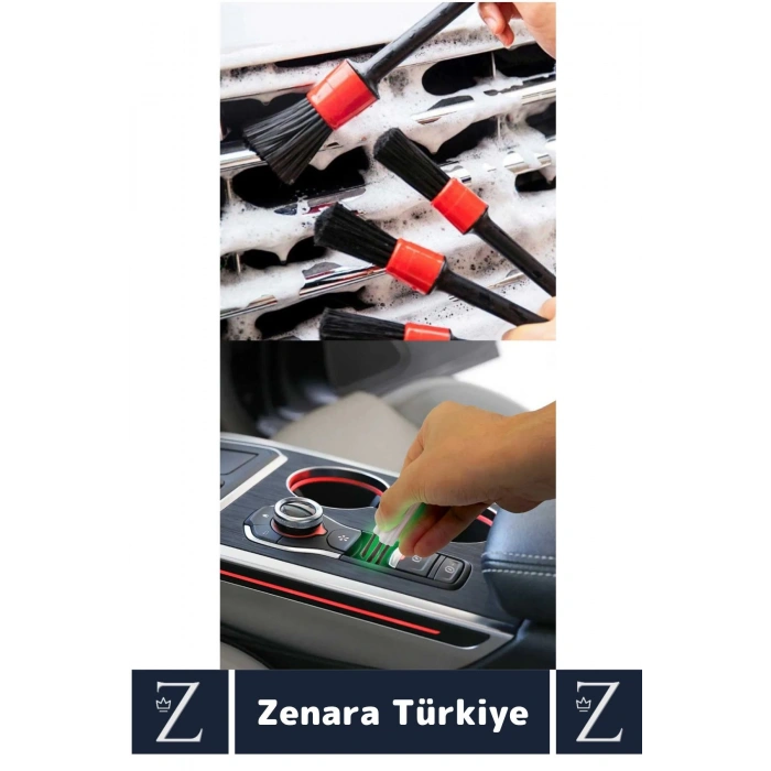 Dayanıklı Oto Araç Klima Koltuk Islak Kuru Kullanım Derin Temizlik Detaylı Temizlik Fırçası 6lı Set