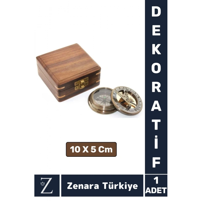 Dekoratif Erkek Arkadaş Sevgili Özel Denizci Temalı Koleksiyon Hediye PİRİNÇ Ahşap Kutu PUSULA