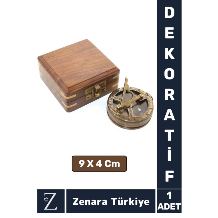 Dekoratif Erkek Arkadaş Sevgili Özel Ev Ofis Moda Denizci Koleksiyon Hediye PİRİNÇ Ahşap Kutu PUSULA