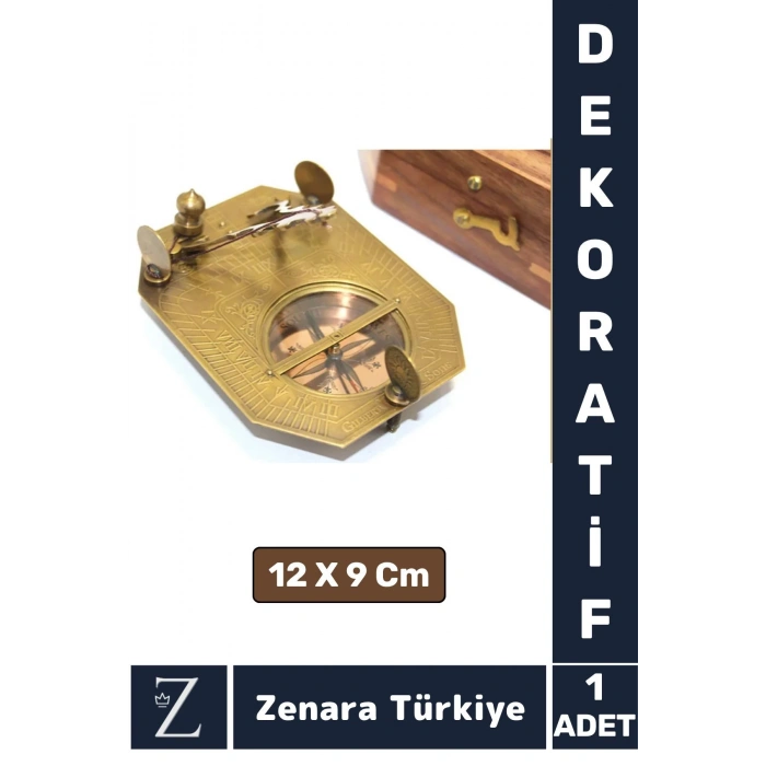 Dekoratif Koleksiyon Erkek Arkadaş Sevgililer Günü Koleksiyon Hediye PİRİNÇ Ahşap Kutu PUSULA