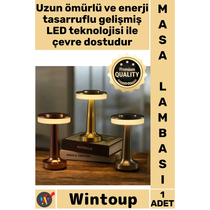 #Lamba Modern Estetik Şık Dokunmatik Şarjlı Gece Ofis Yatak Odası Kalite Dekoratif Led Masa Lambası