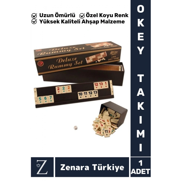 Deluxe Aile Ev Arkadaş Kahve Cafe Oyun Dayanıklı Kaymaz Tasarım Silinebilir 101 OKEY TAKIMI