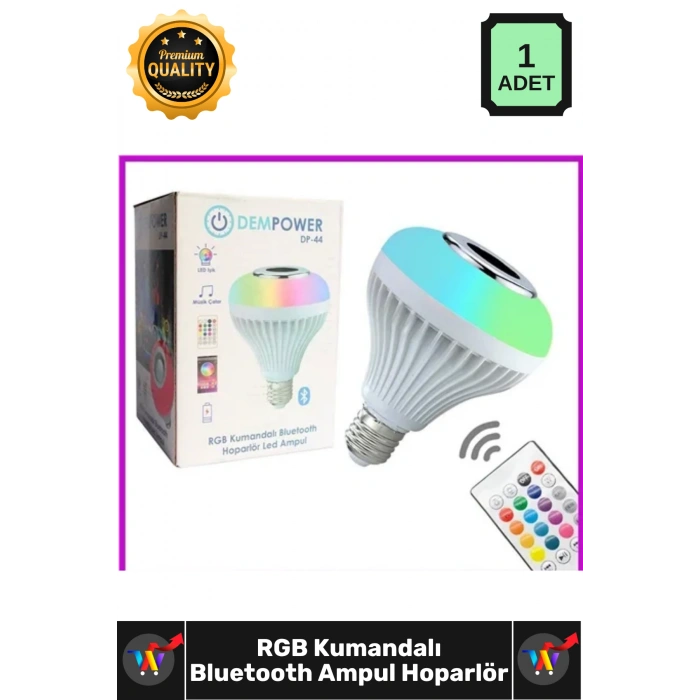 #Ampul RGB LED Renk ğiştiren Akıllı Kumandalı Ses Bombası Hoparlör Müzikli Bluetooth Ampul