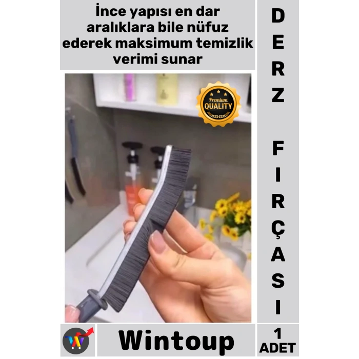 #DerzFırçası Banyo Mutfak Pencere Rayı İnce Ergonomik Sap Dayanıklı Derz Detay Temizlik Fırçası