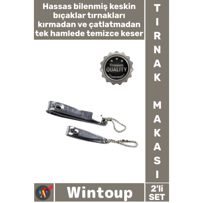 #TırnakMakası Paslanmaz Çelik Keskin Manikür Pedikür Hijyenik Kişisel Bakım Tırnak Makası Seti 2li
