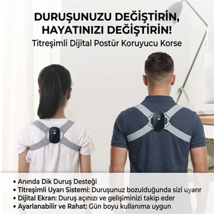 Dijital Ekran Titreşimli Dik Durma Korsesi