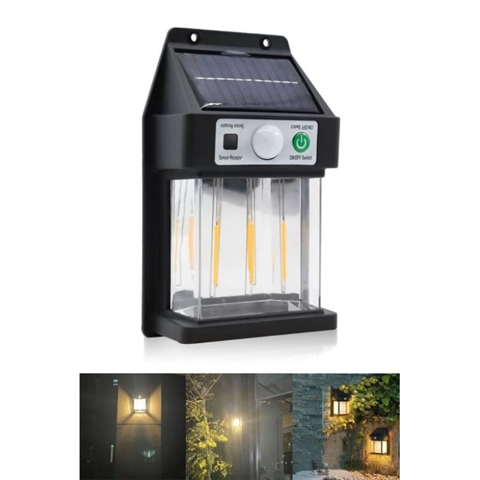 Dikey 3 Ledli Güneş Enerjili Led
