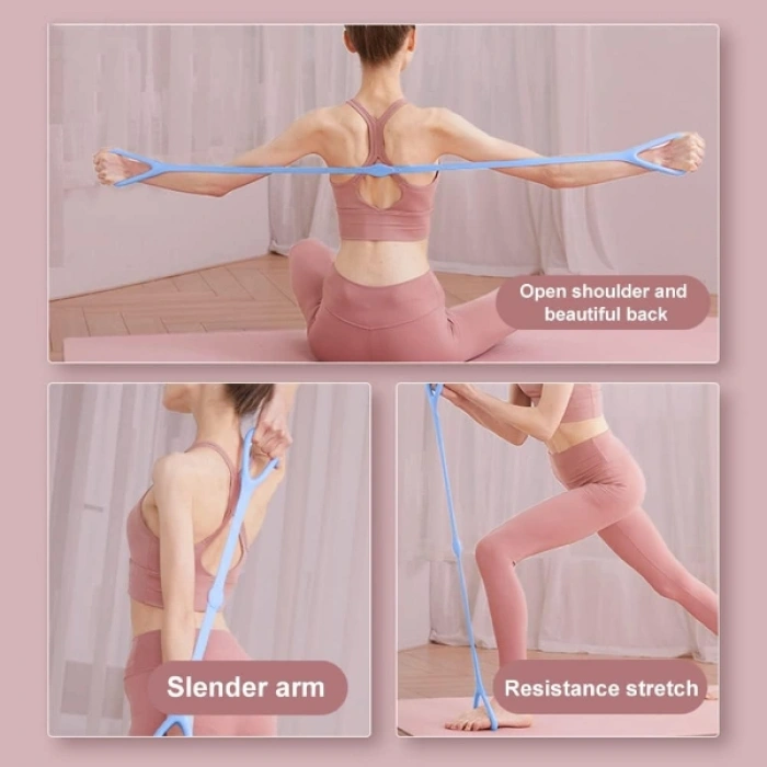#Egzersiz Pilates Yoga Fitness Kondisyon Kas Geliştirici Esnek Dirençli Şık Silikon Egzersiz Lastiği