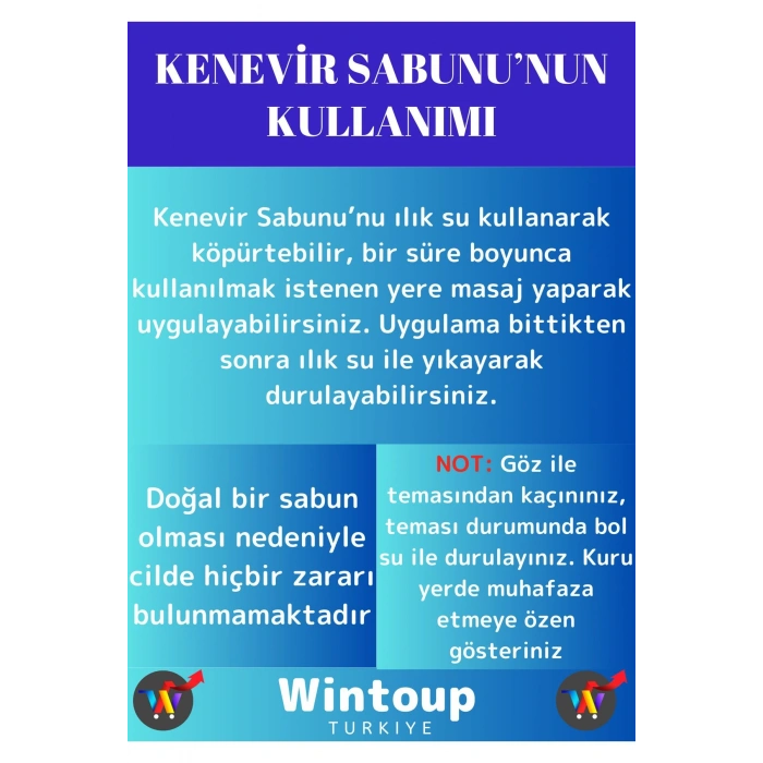Doğal %100 Saf Özel Üretim Saç Cilt Vücut Kullanım Kırışıklık Karşıtı Kenevir Sabunu 3 Adet